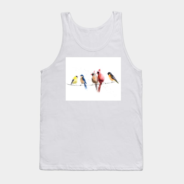 Birds on a wire Tank Top by PaintsPassion